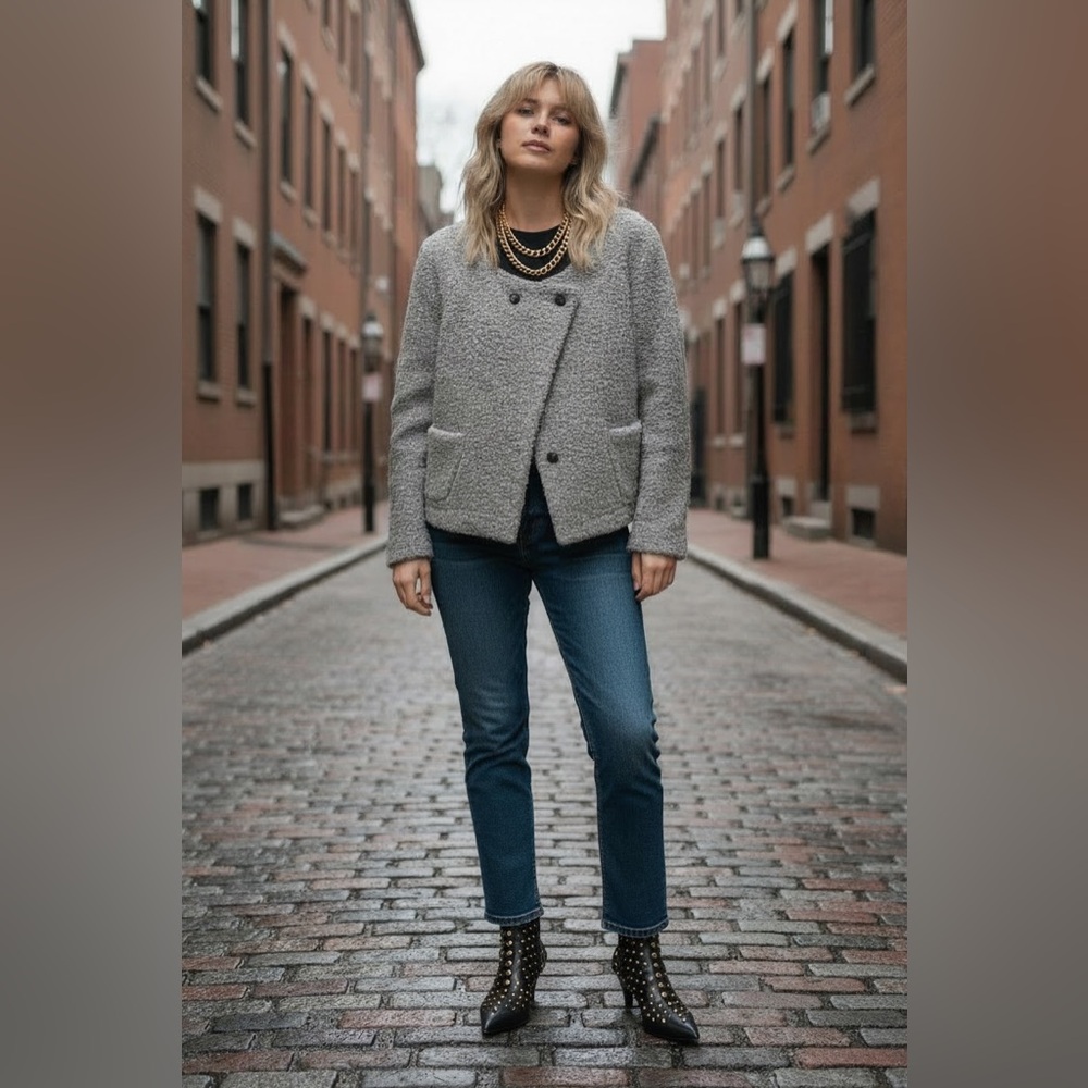 Isabel Marant Taupe Double-Breasted Cardigan